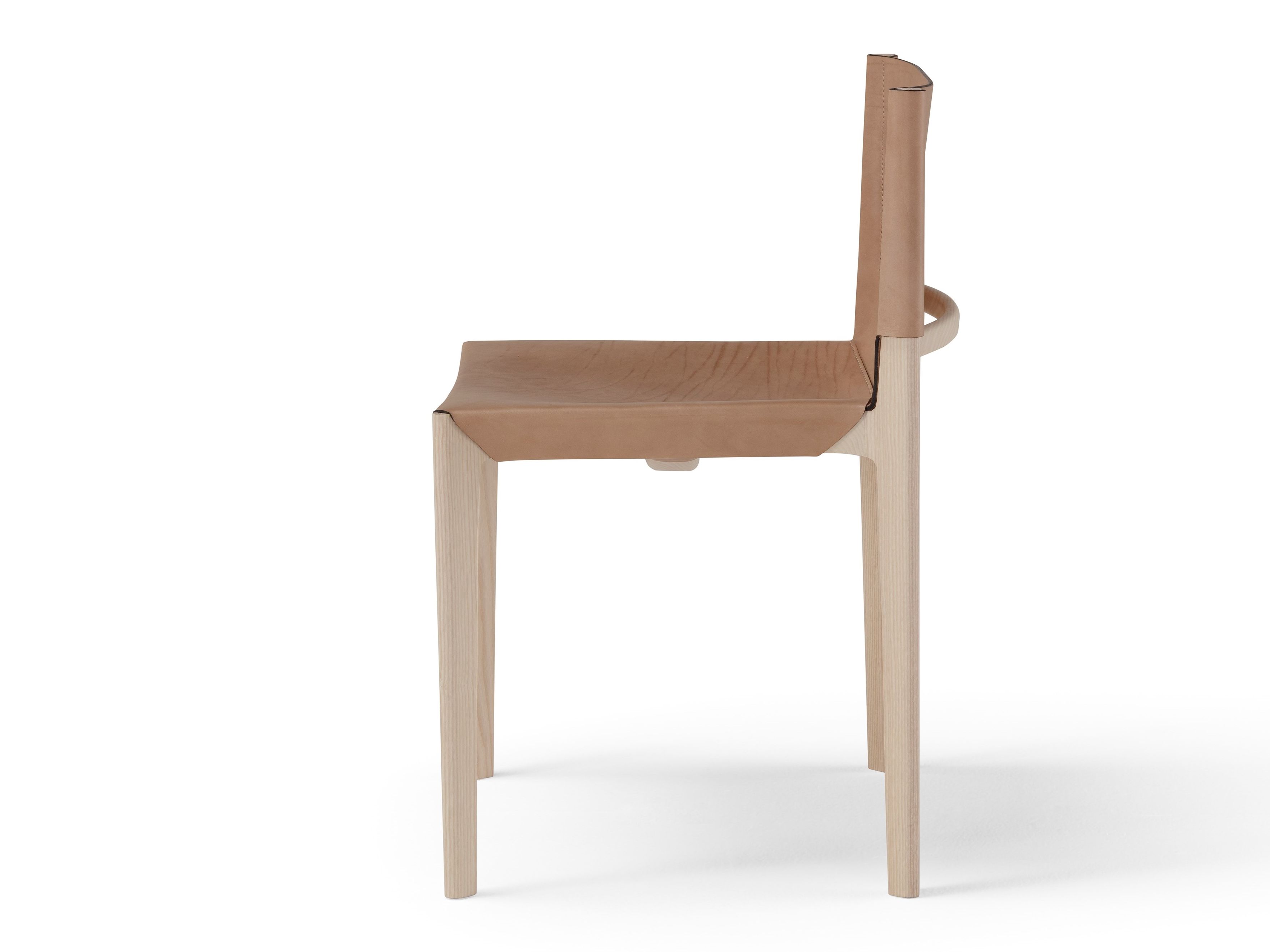 Стул из кожи и дерева Amura Stilt ARCH-00067343 - Вид №2