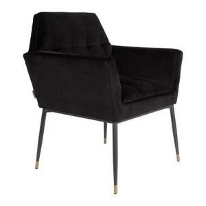 Кресло Kate черное высокое под бархат