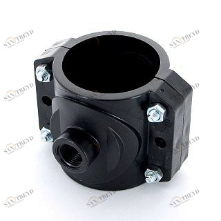 Врезка монтажная 75 x 1/2" ВР, 4 болта, для труб ПНД UNIDELTA 1019075002