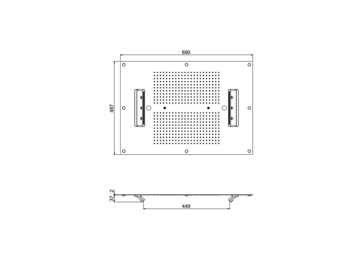 Многофункциональная встраиваемая душевая головка CARIMALI MYDREAM 700X500 CROMOTERAPIA ARCH-00131021 - Вид №2