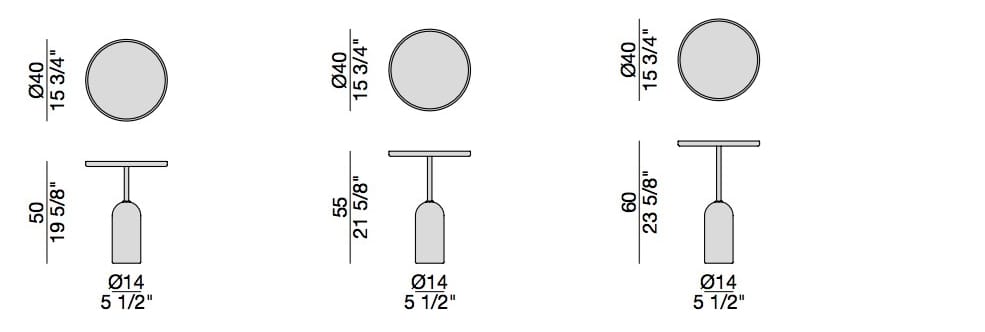 Круглый журнальный столик из каррарского мрамора и столешница из ореха Porada двадцать ARCH-00067056 - Вид №4
