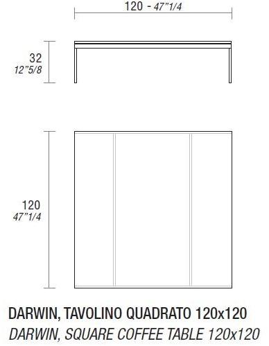 ESTEL GROUP Квадратный журнальный столик из травленого стекла sun-id-1506088 - Вид №2