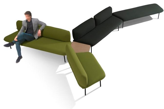 Capdell Скамья из ткани со спинкой Insula sun-id-1419371 - Вид №1