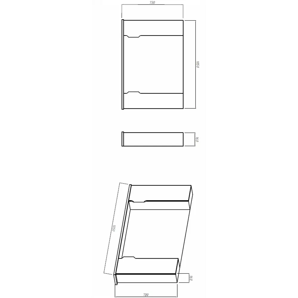 Зеркальный шкаф Santreyd «Рондо» для ванной 105 см 18854961 STLM-0013249 - Вид №9