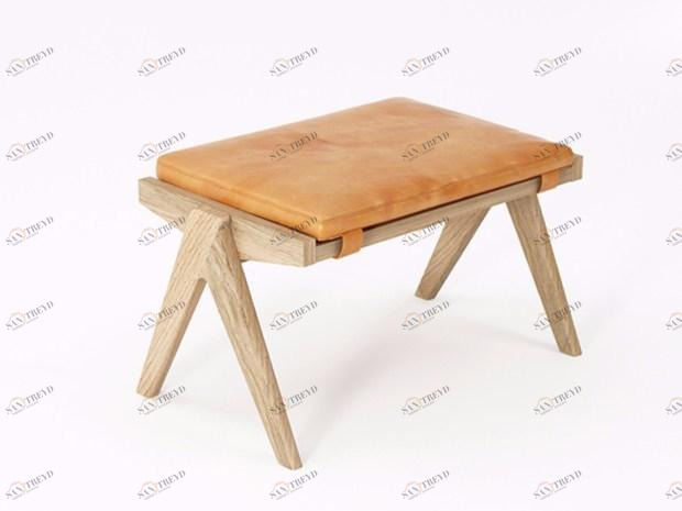 KARPENTER Кожаный табурет Tribute sun-id-1403819