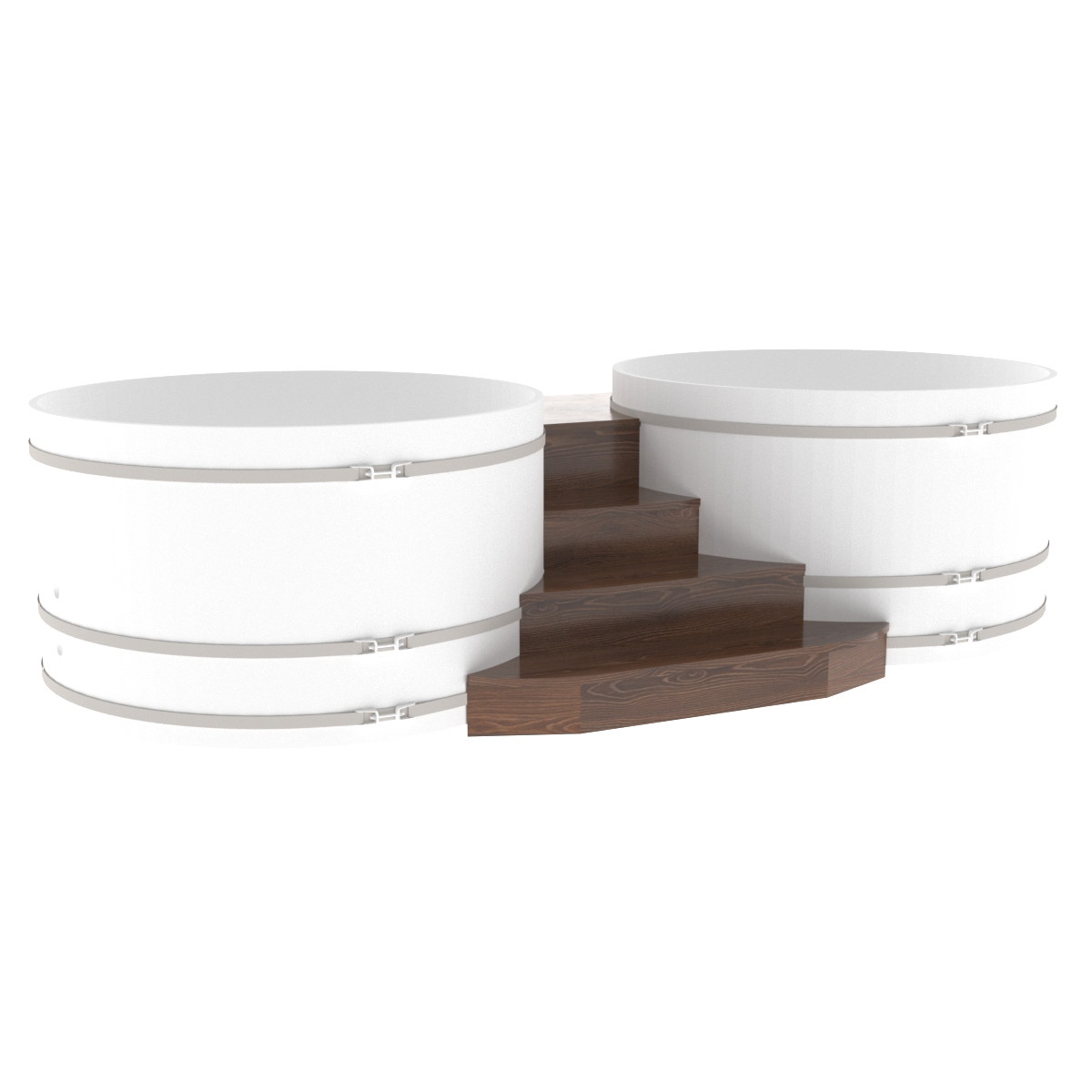 2156 Подиум на 2 купели D - 2.1Дуб мореный Alyarus 