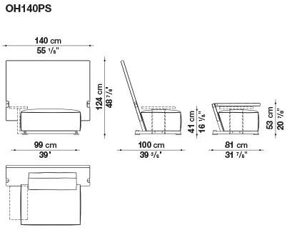 B&B Italia Outdoor Садовое кресло из ткани с высокой спинкой Oh, it rains! sun-id-1451791 - Вид №2