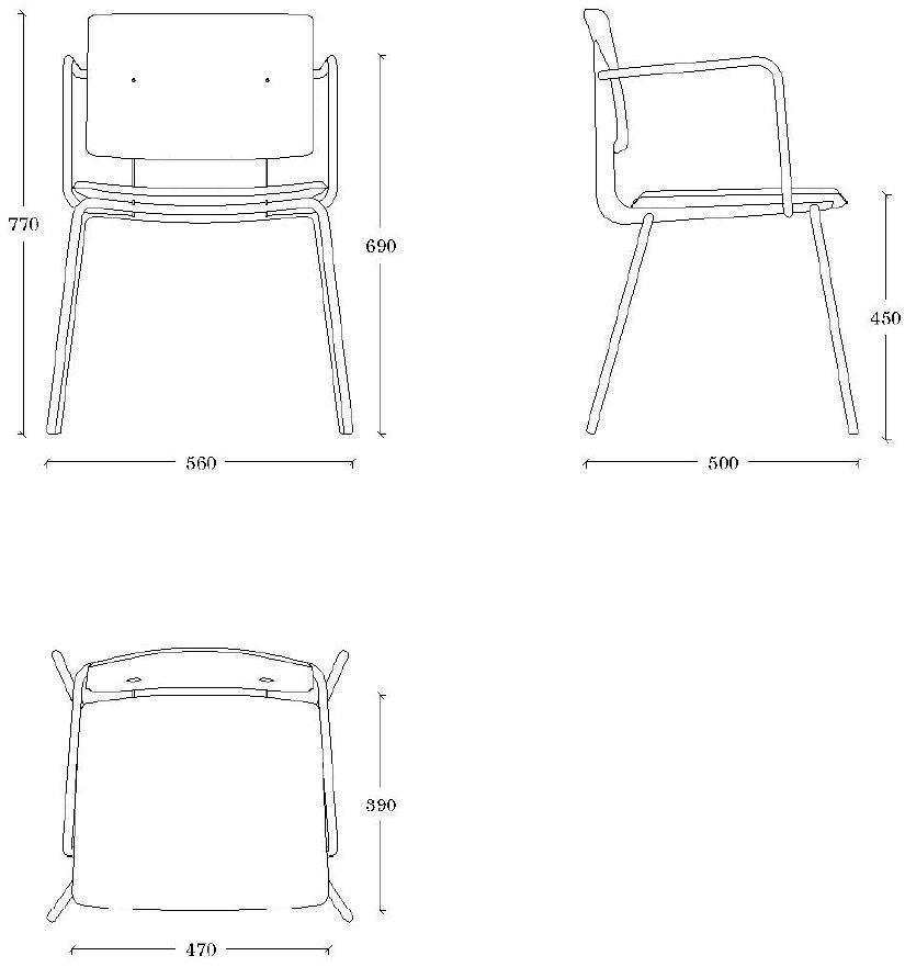 ONDARRETA Стул из ткани с подлокотниками Don sun-id-1448684 - Вид №2