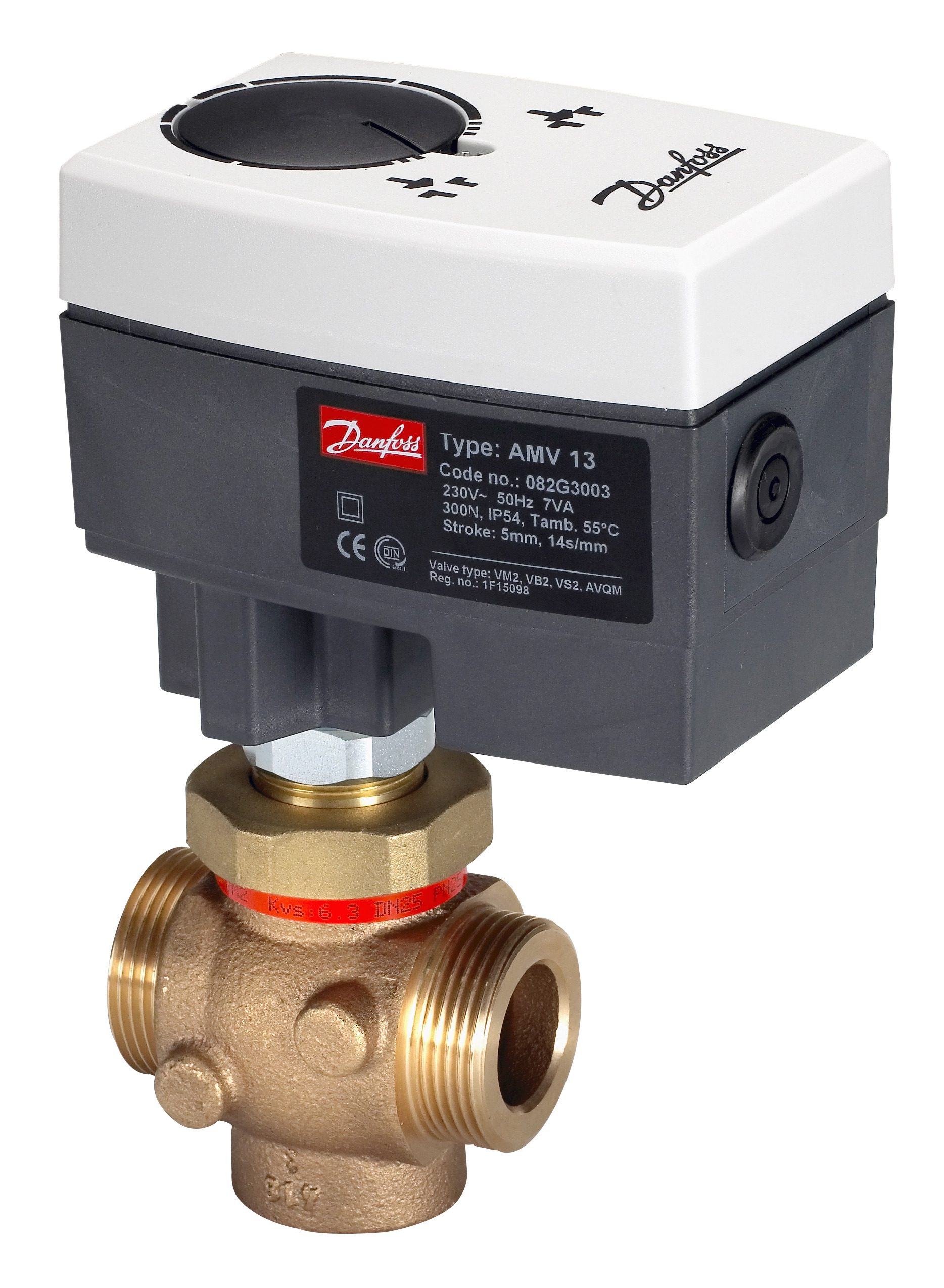 Danfoss Редукторные электроприводы с трехпозиционным управлением Электропривод импульсный AMV13 230B 082G3003  - Вид №25