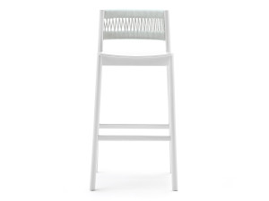 Высокий стул из бука и морской веревки
