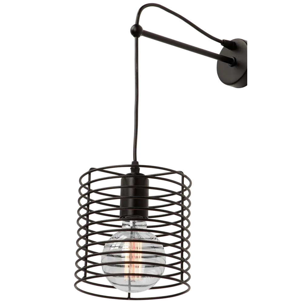 Настенный светильник бра Vitaluce Vakero black 1 лампа 3м² Е27 цвет черный матовый STLM-2133674 - Вид №2