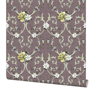 Обои виниловые Elysium Флористика коричневые 0.53 м 28406