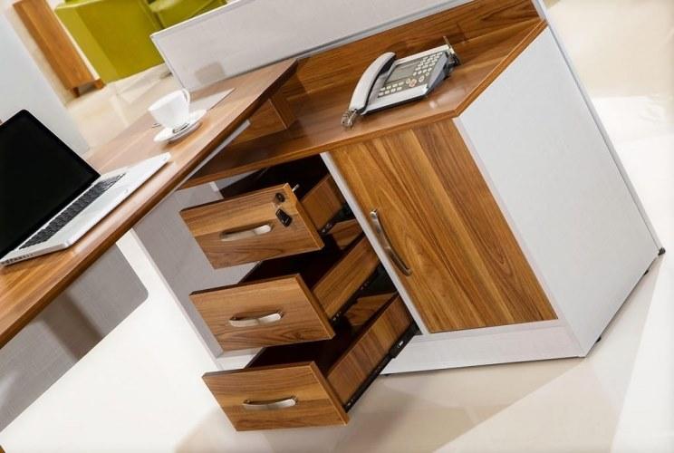 Arrediorg.it® Угловой деревянный стол со встроенной полкой Evolutio sun-id-1431169 - Вид №9