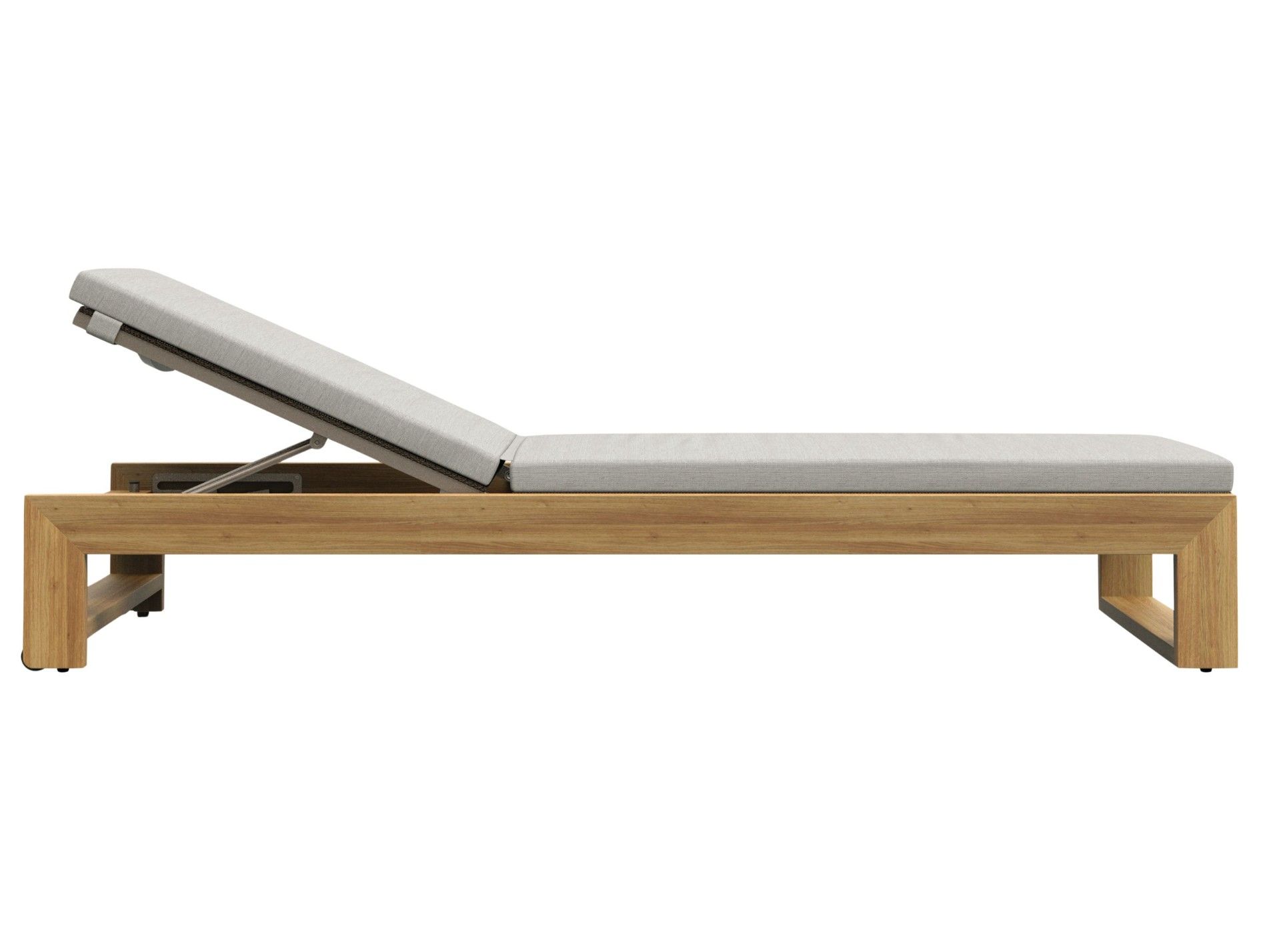 Садовая кровать с откидной спинкой из тикового дерева JANUS et Cie Матиссовый тик ARCH-00037042 - Вид №2