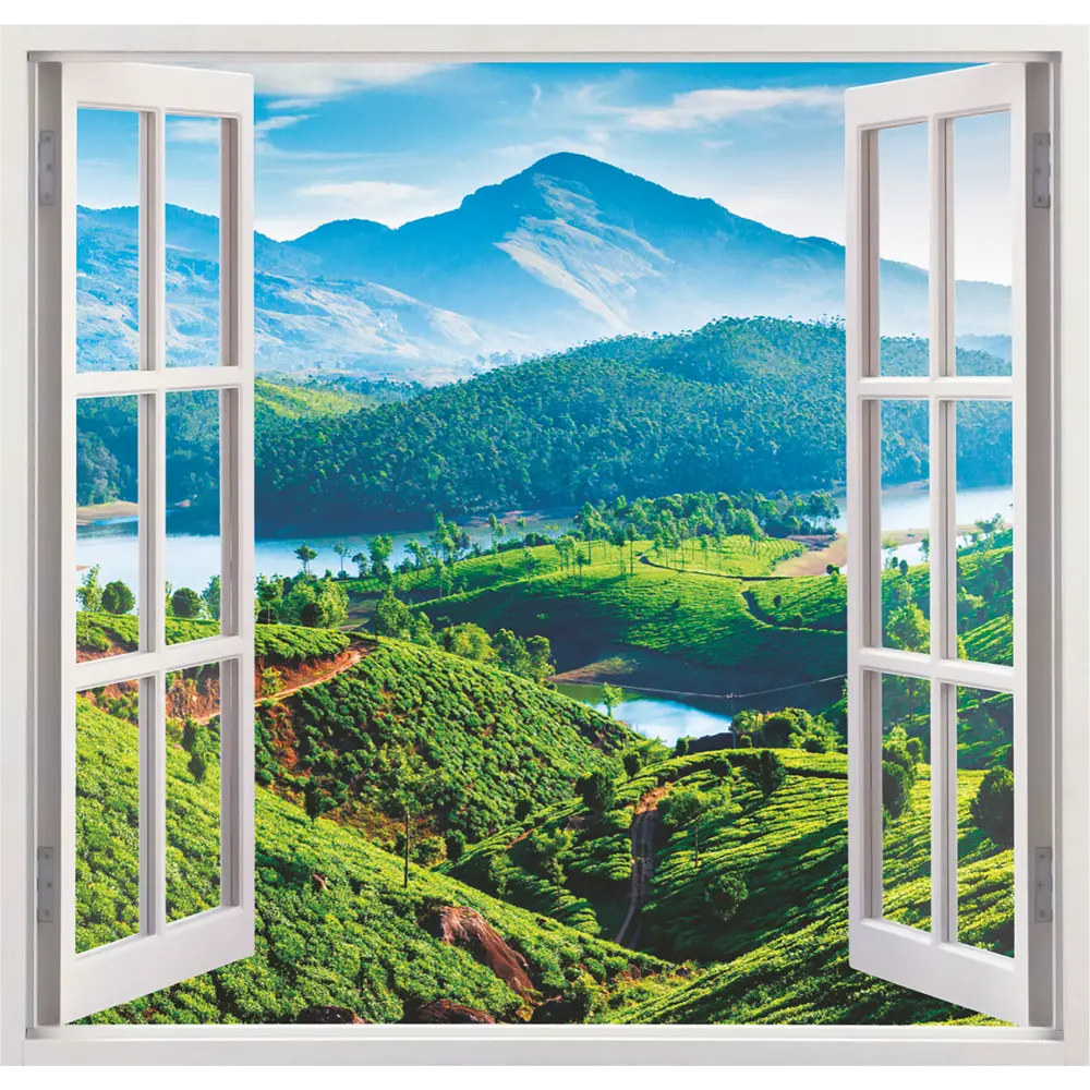 Фотообои Вид из окна бумажные 139x139 см Симфония STLM-2041853