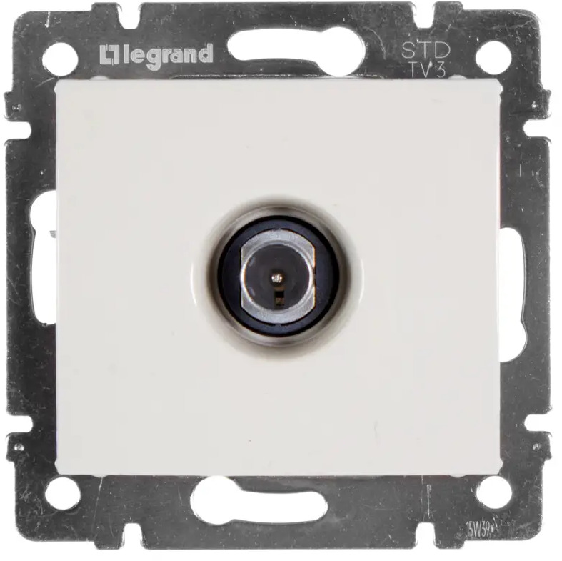 Проходная ТВ-розетка Legrand Valena Classic слоновая кость 12553489