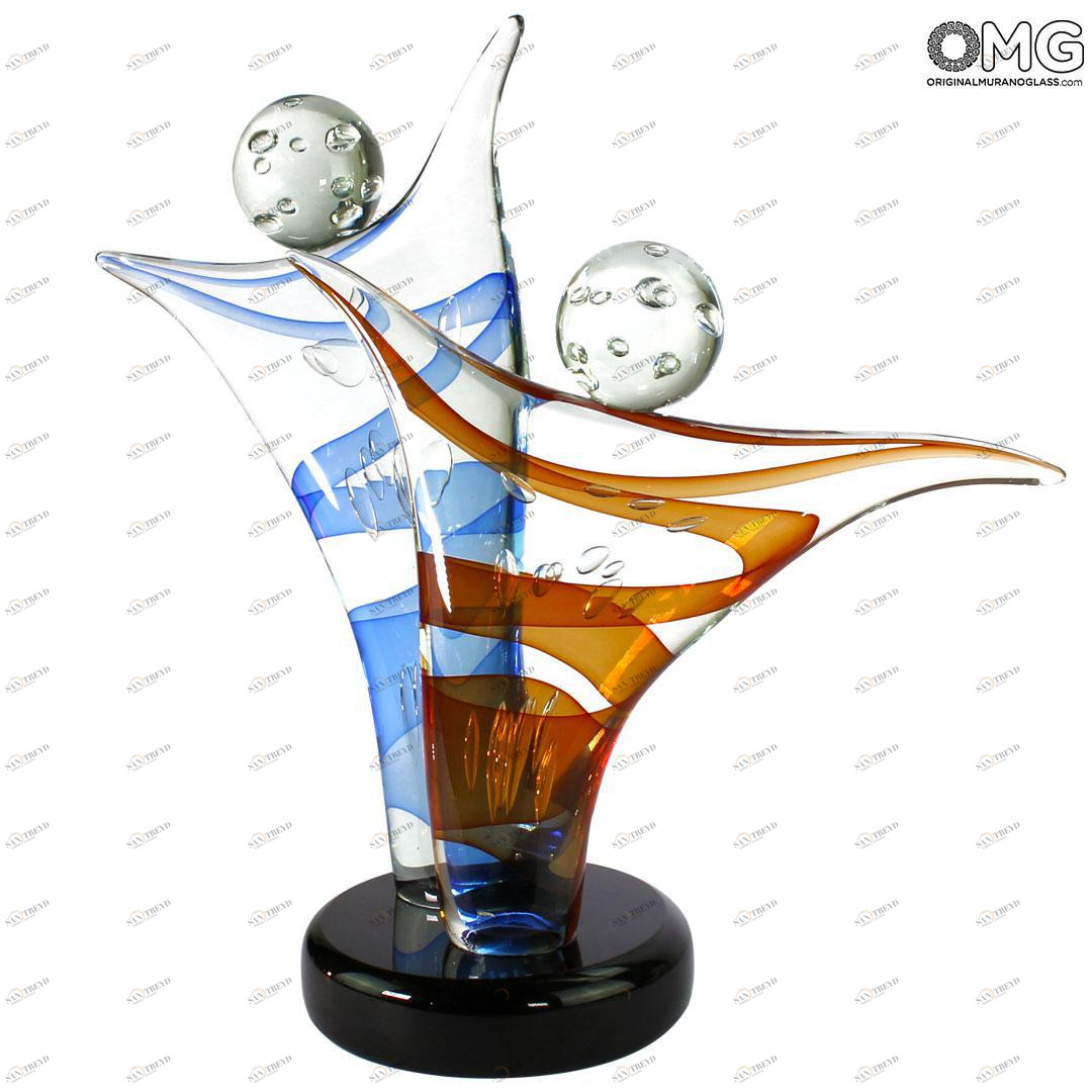 4793 ORIGINALMURANOGLASS Скульптура Любовь в сердце - муранское стекло OMG 50 см 