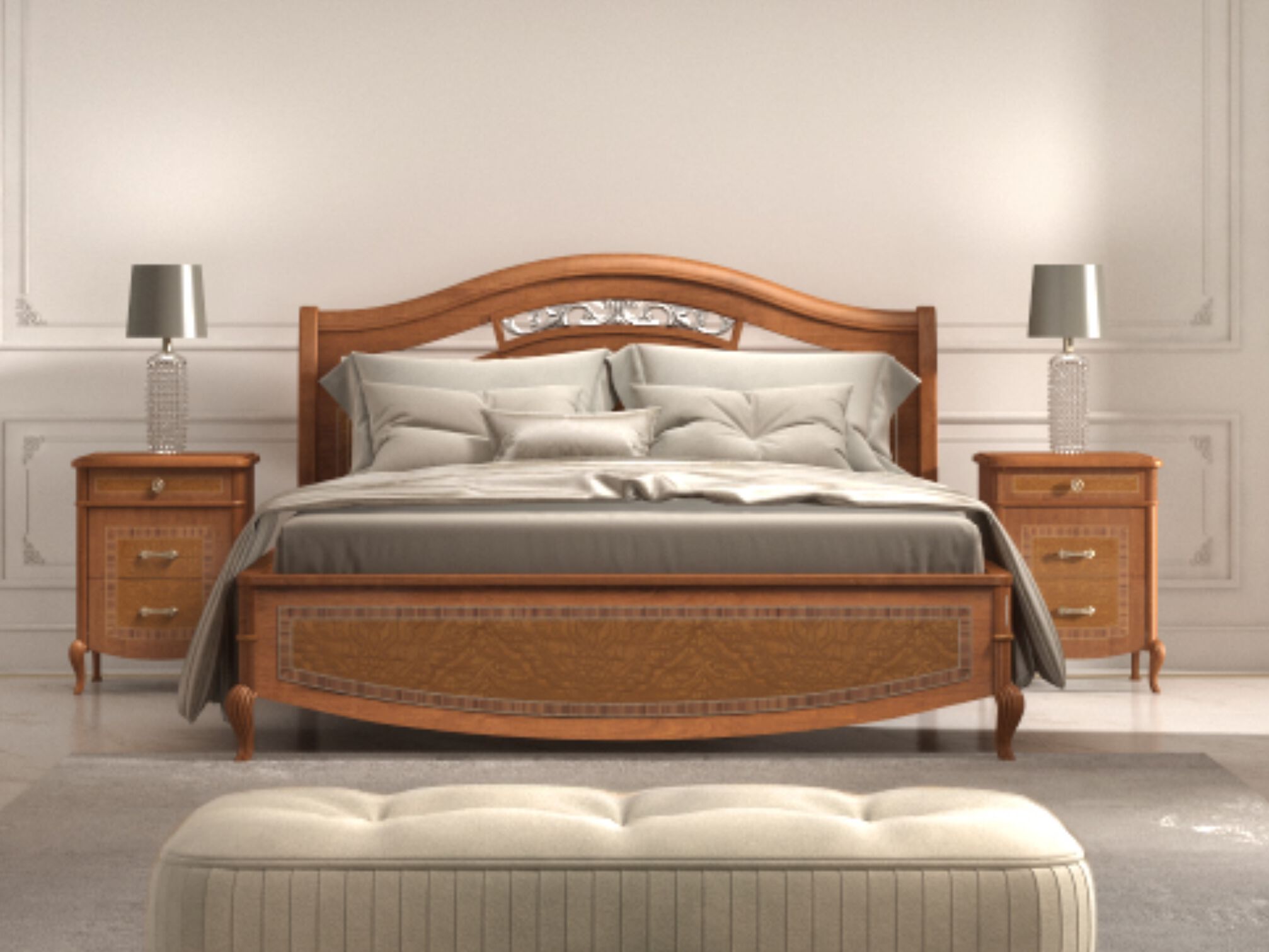 Деревянная двуспальная кровать CASA +39 Prestige 2 ARCH-00003869 - Вид №1