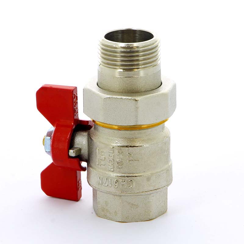 Кран шаровой НВ с разъемным соединением для коллектора бабочка TIEMME 1" 2120002 - Вид №1