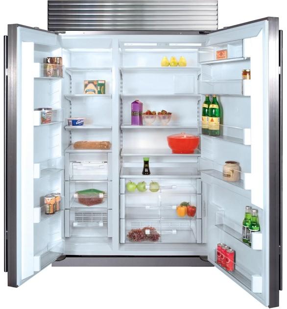 Sub-Zero Встроенный двухдверный холодильник из нержавеющей стали с морозильной камерой класса а +  Icbbi-48s/s/th  - Вид №1