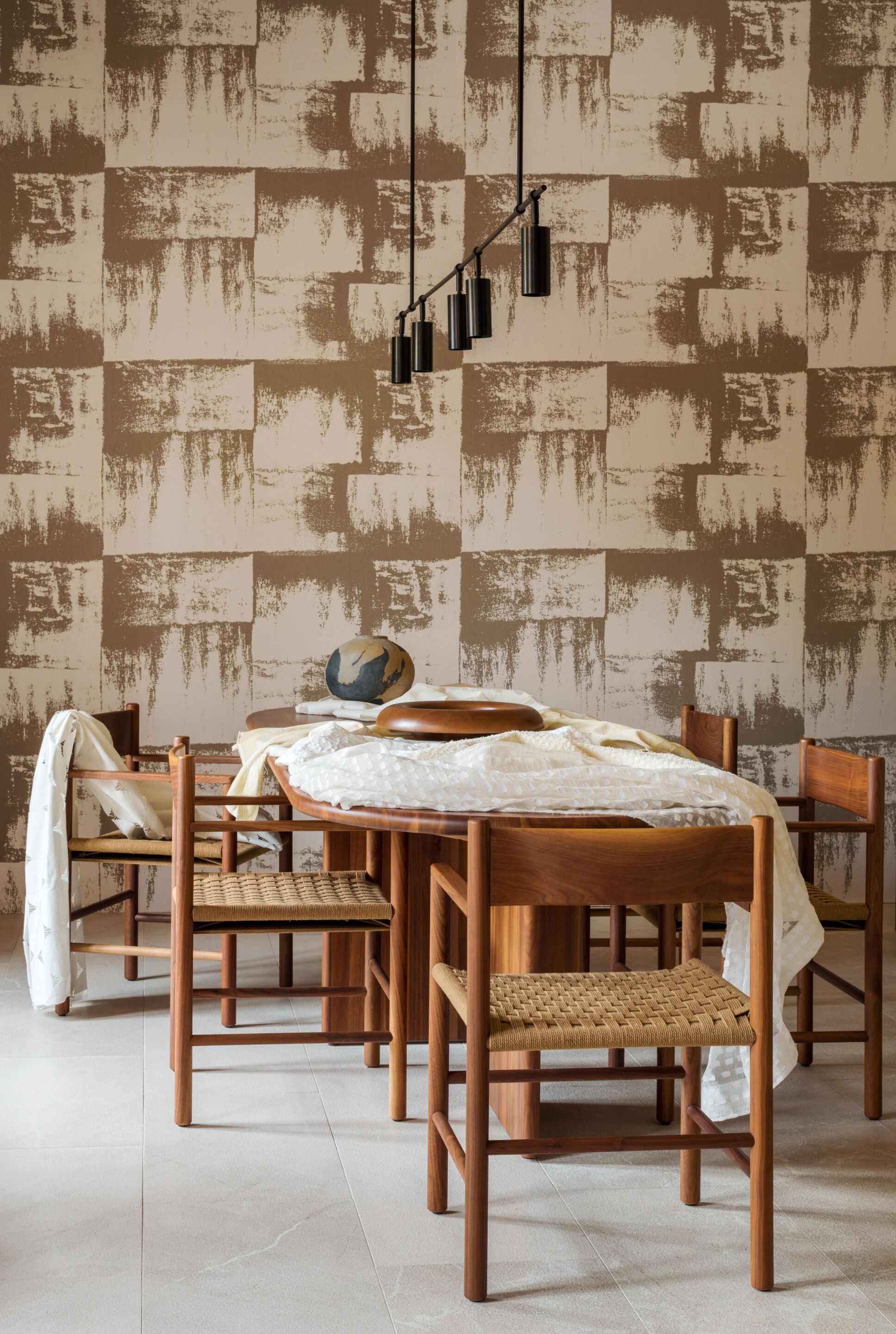 Ткань devorè из льна и хлопка Élitis Éphémère ARCH-00120389 - Вид №1