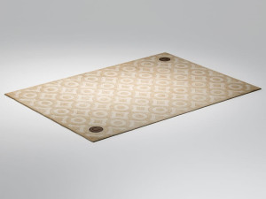 Прямоугольный ковер из шерсти и шелка