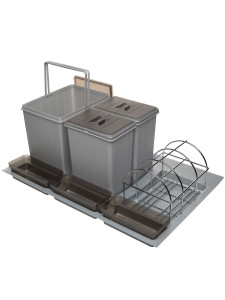 Система сортировки мусора Omega Duet 800/31 Metallic Grey NAVAKO