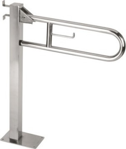 BGC710C Поворотный поручень на фиксированной стойке с полированной отделкой mediclinics