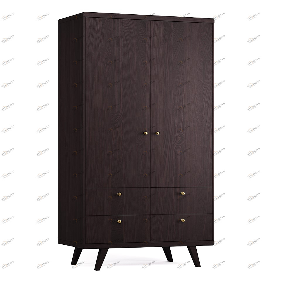 Шкаф двухдверный с ящиками дуб венге Thimon №2 THE IDEA  210435 Венге;черный 