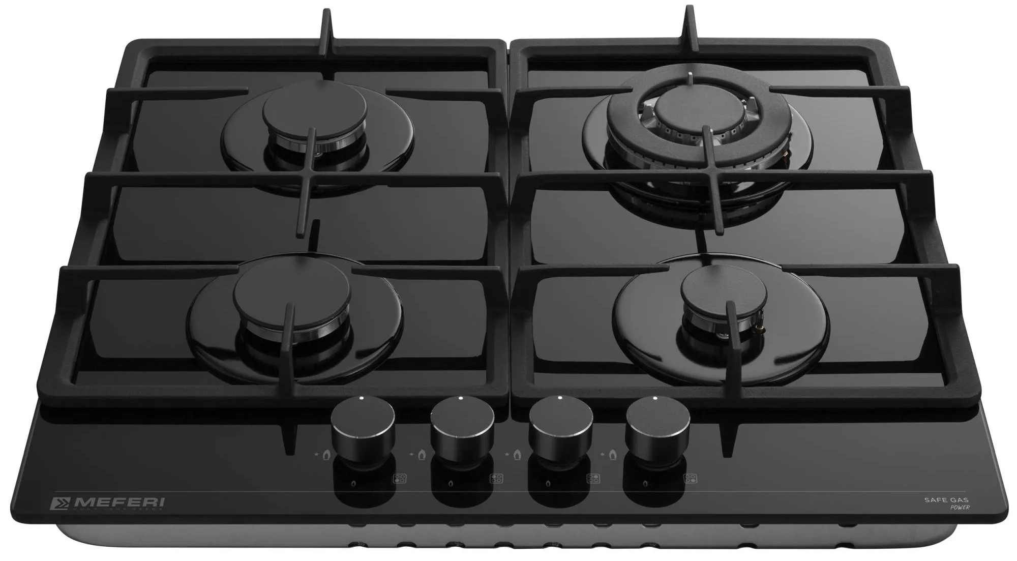 9168781 Газовая варочная поверхность Meferi MGH604BK GLASS POWER STDN-0146736 - Вид №10