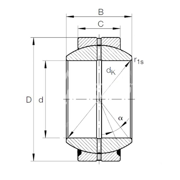 IS1839 Подшипник GEEM50 ES-2RS ISKRA  - Вид №1