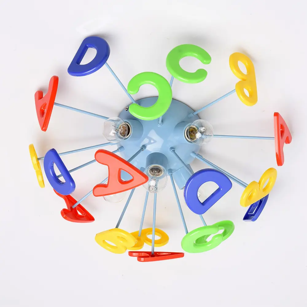 Люстра потолочная Алфавит 5xE14x40 Вт, металл/пластик, цвет мультиколор MW-Light STLM-2048384 - Вид №1