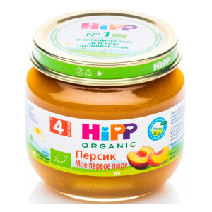 Фруктовое пюре Персик с 4 месяцев мое первое пюре HiPP 80 г