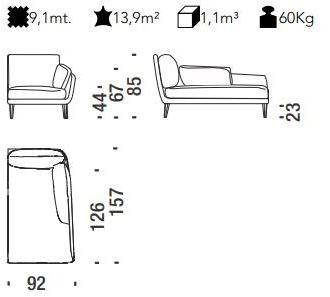 Moroso Дормез со съемным чехлом из ткани Sister ray sun-id-1446378 - Вид №2