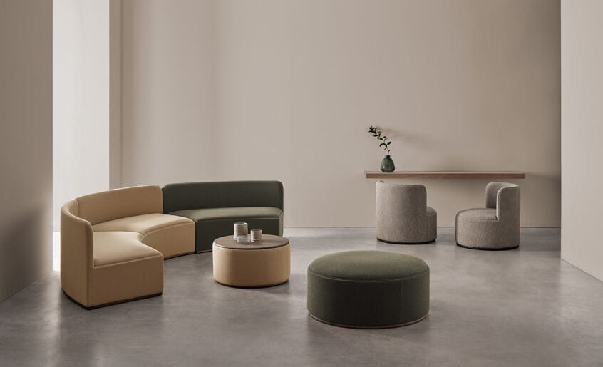 Круглый журнальный столик из ткани Blasco&Vila Mant ARCH-00062198 - Вид №4