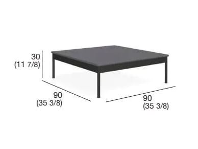 Квадратный каменный садовый столик RODA корзина ARCH-00027684 - Вид №2