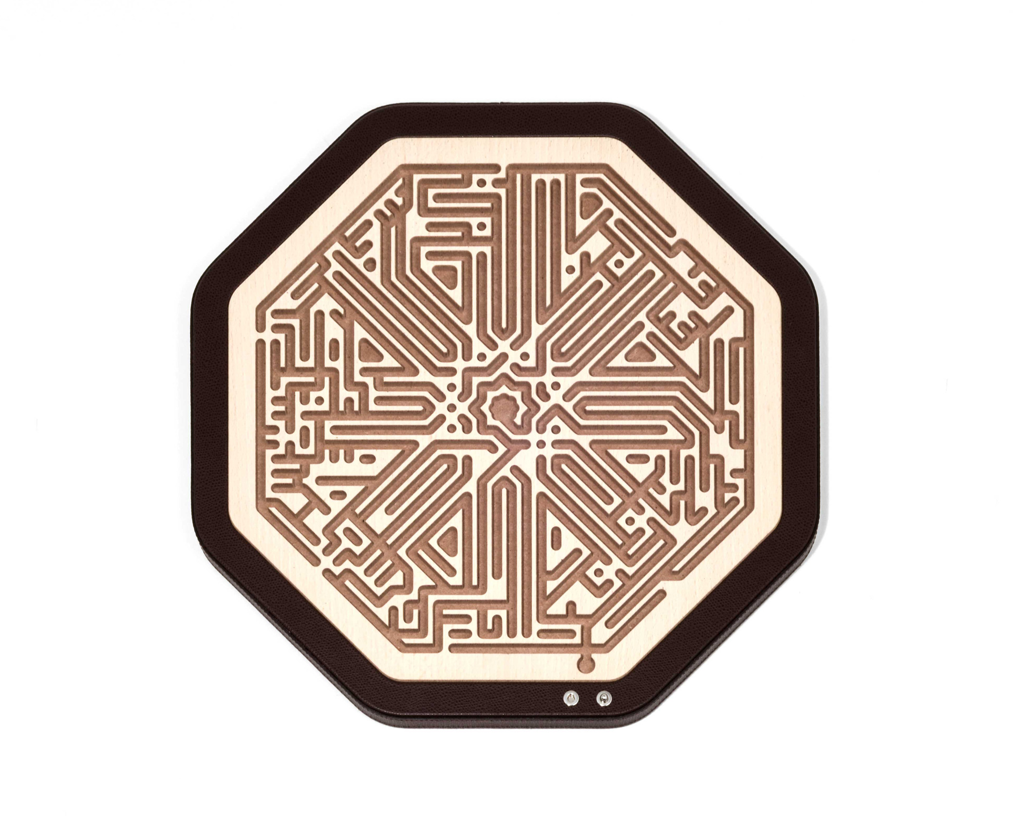 Джинн Восьмиугольный лабиринт - 38X38XH2 см / зернистая кожа_earth