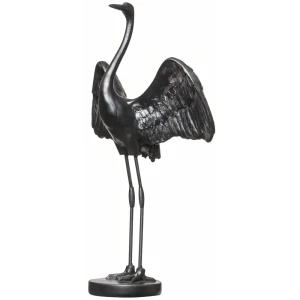 Статуэтка Цапля смола черный 32.8 см