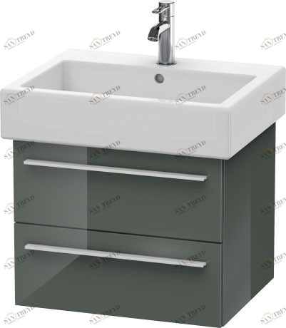 XL634403838 Тумбочка подвесная X-Large #XL6344 550 x 443 мм Доломитово-серый глянцевый лак Duravit