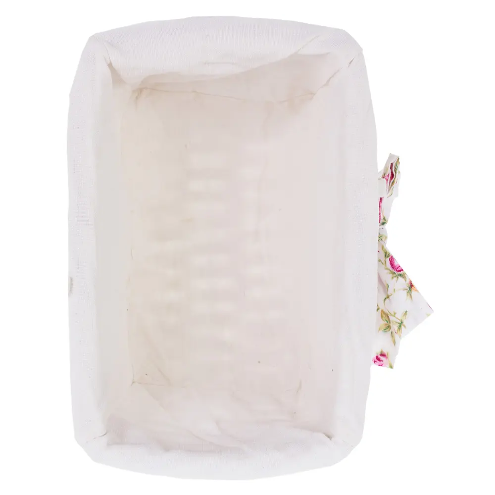 Корзина Ива с декоративным чехлом 25x14x17 см ротанг цвет белый STORIDEA STLM-2191760 - Вид №2
