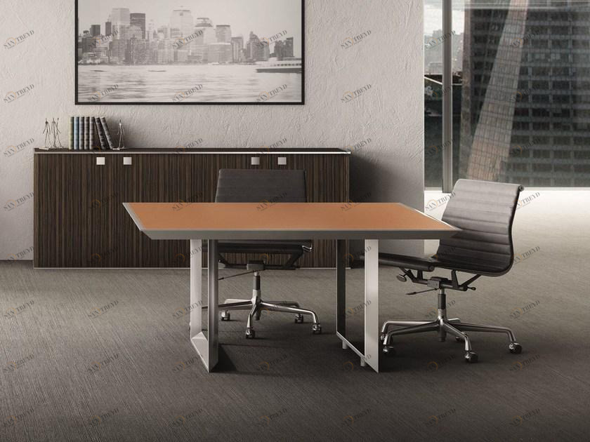 IFT Квадратный стол для переговоров обтянутый кожей 45/90 sun-id-1459991