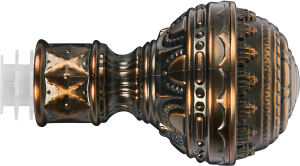 Наконечник для карниза Ампир металлический античная медь 20 см 2 шт. 85186722