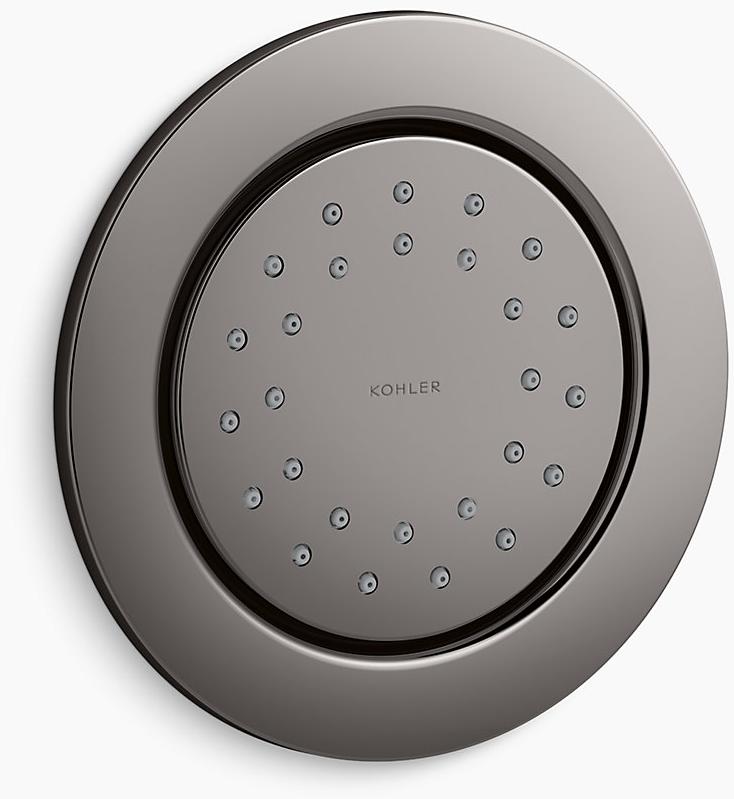 KOHLER WaterTile Круглый спрей для тела с 27 форсунками 2,0 галлона в минуту со стимулирующим спреем и воздушно-впускной технологией Katalyst K-8013-AK-TT 