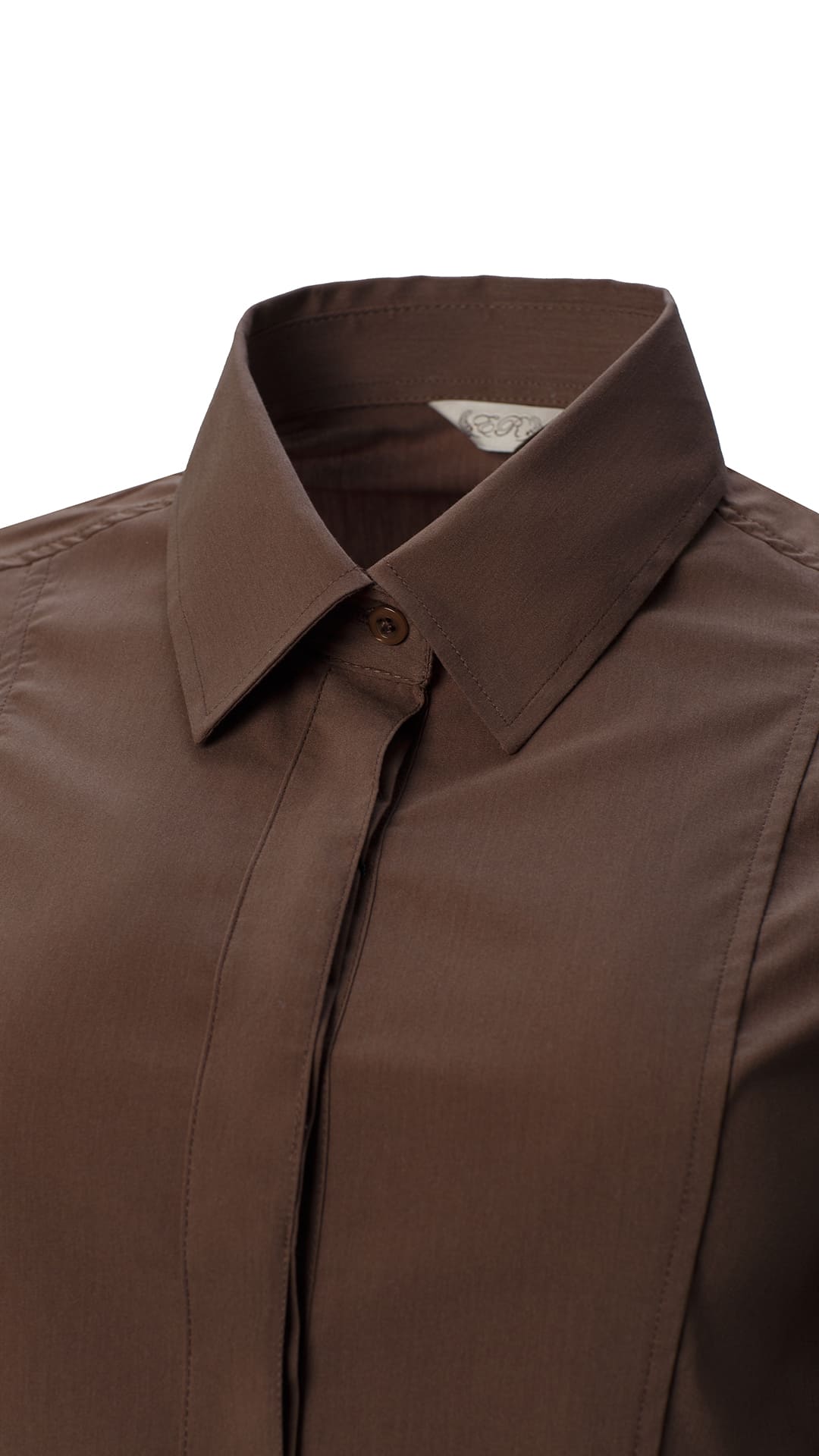 62514 Рубашка женская  chocolate El-Risto  Корпоративная одежда  размер 50 (XXL)  - Вид №2