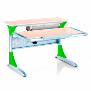 Парта Harvard с контейнером клен, зеленые накладки COMF-PRO  261397 Зеленый;бежевый