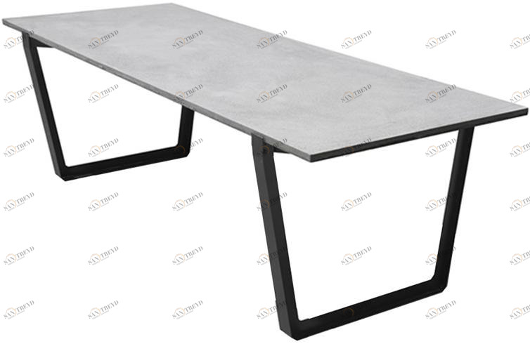 Bentu Design Бетонный стол со стальными ножками, окрашенными в черный цвет  C237154/ 55 / 56 