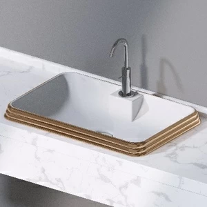 L612255 Накладная раковина под столешницу  прямоугольная A. e T. Italia GLASS