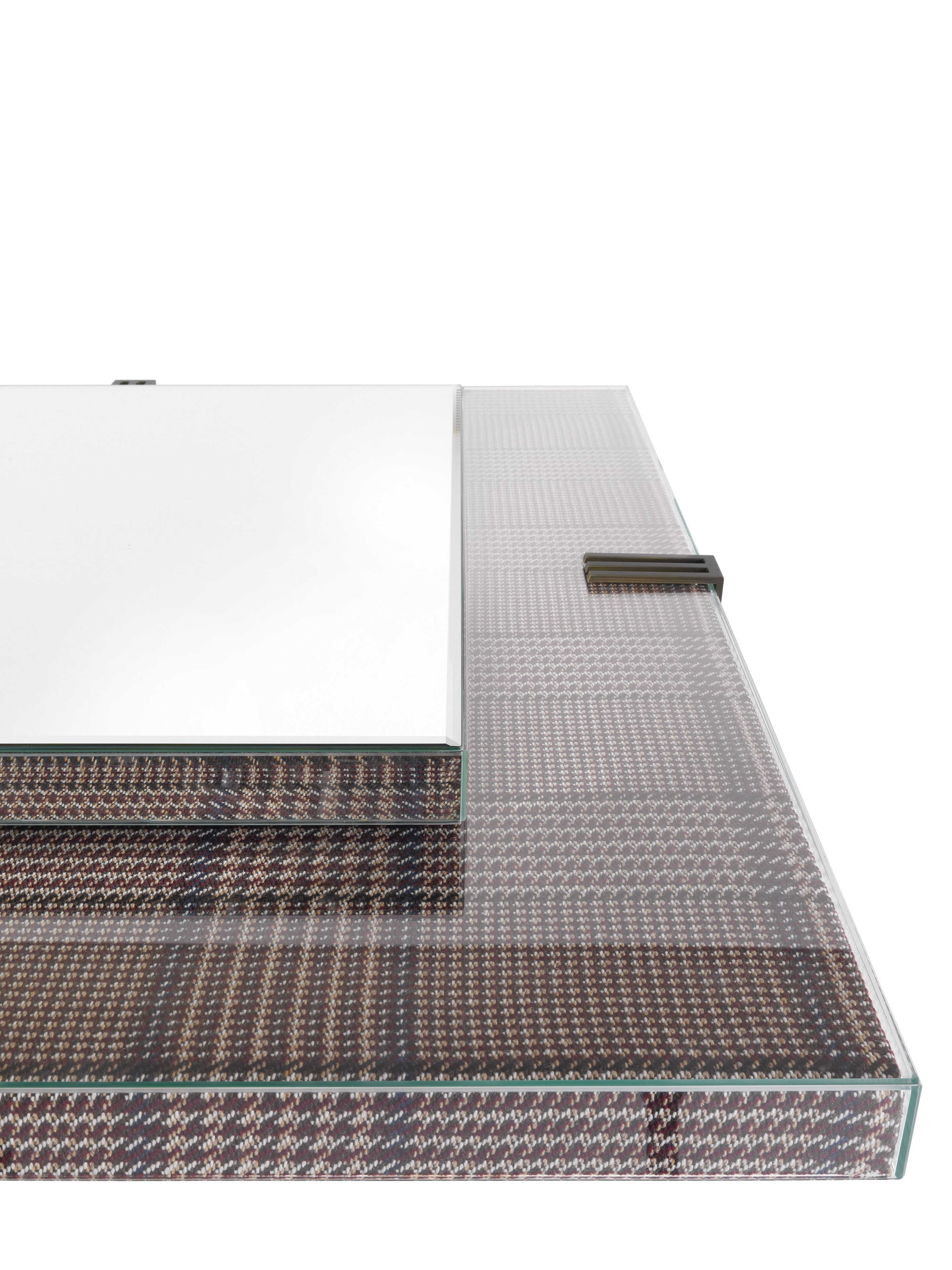 Квадратное настенное зеркало со стеклянной и тканевой рамой ETRO Home Interiors RENÉ ARCH-00023269 - Вид №1