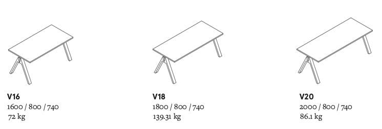 Деревянный секционный прямоугольный стол с ящиками MDD Viga ARCH-00112649 - Вид №11