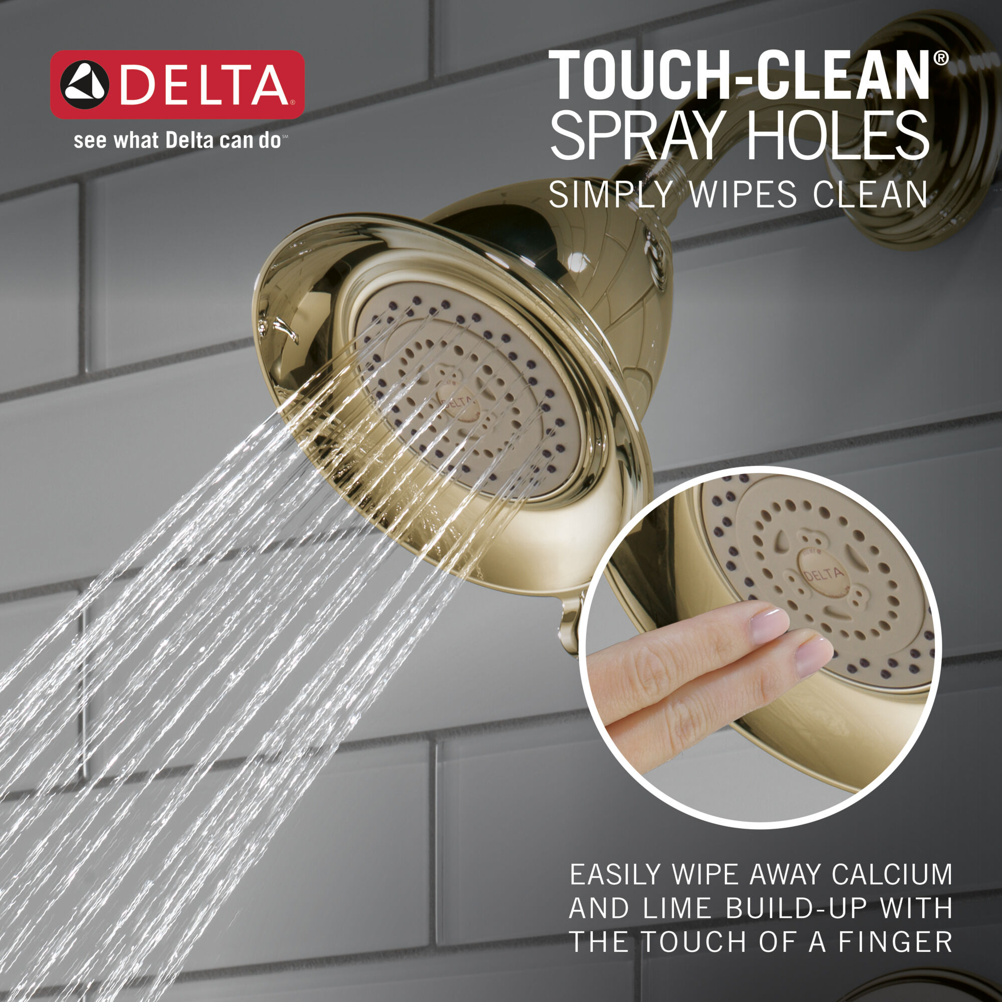 T17455-PB Для ванны и душа Monitor® 17 Series Delta Faucet Victorian Полированная латунь - Вид №2